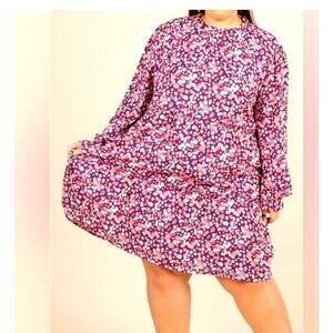 LULAROE DRESS Annabelle 3XL Womens Floral Ruffle Knee Length Fit Flare New Tags